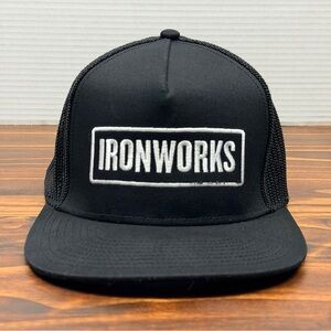 Caterpillar Ironworks Black Mesh SnapBack OSFA Trucker Hat - EUC